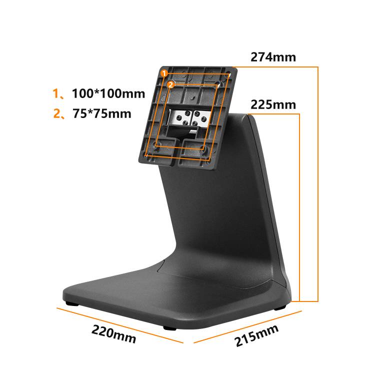 Stand base for touch monitor pos system