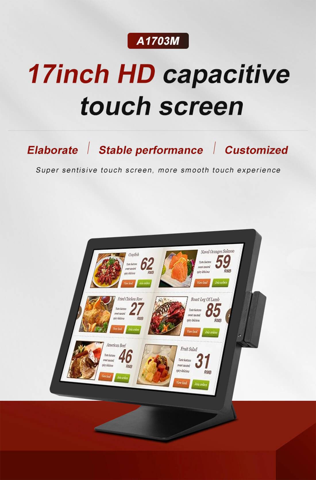 POS System Touch Screen Monitor