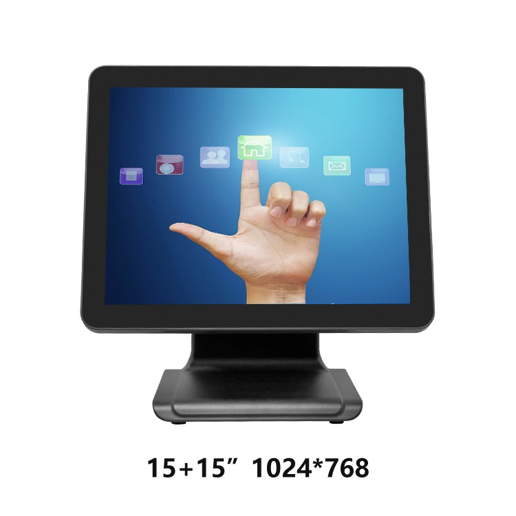 15 inch dual screen touch monitor display exporter