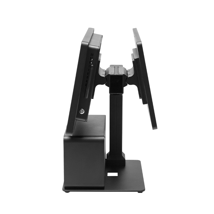 15.6-inch dual-screen all-in-one POS machine can support horizontal and vertical dual-screen stand