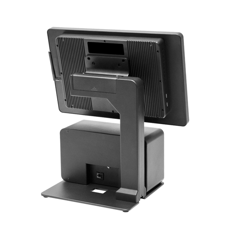 15.6-inch dual-screen all-in-one POS machine can support horizontal and vertical dual-screen stand